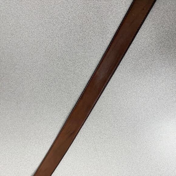 Robert Graham Reversible Leather Belt Mens Blue Art Brown Silver Buckle 41-45in - Picture 10 of 11